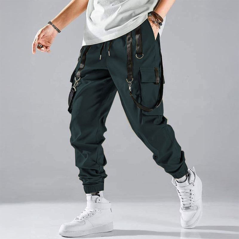 Kieran | Men’s Cargo Joggers with Strap Detail