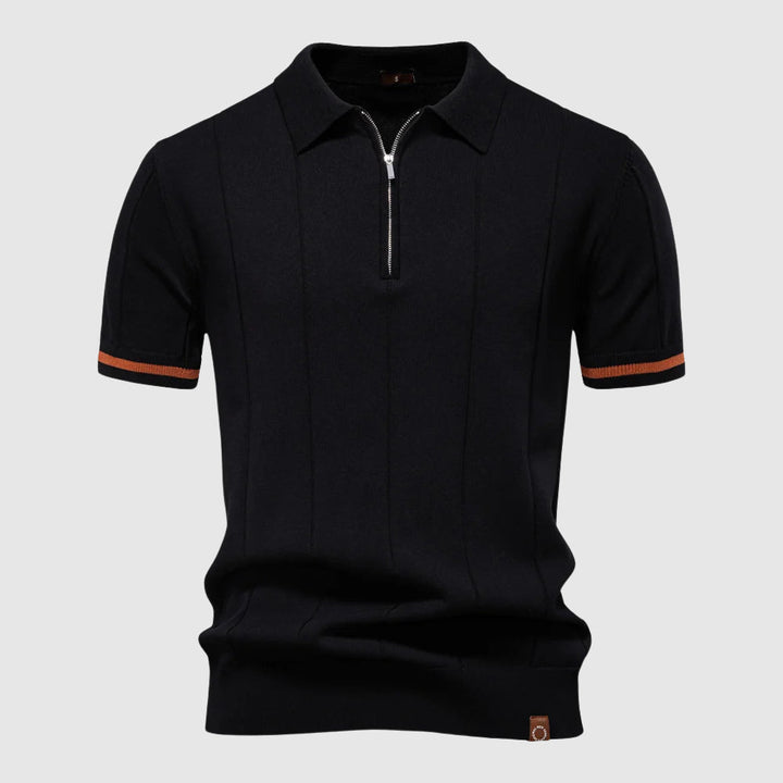 Roman | Men’s Polo Shirt featuring Zip Collar Feature
