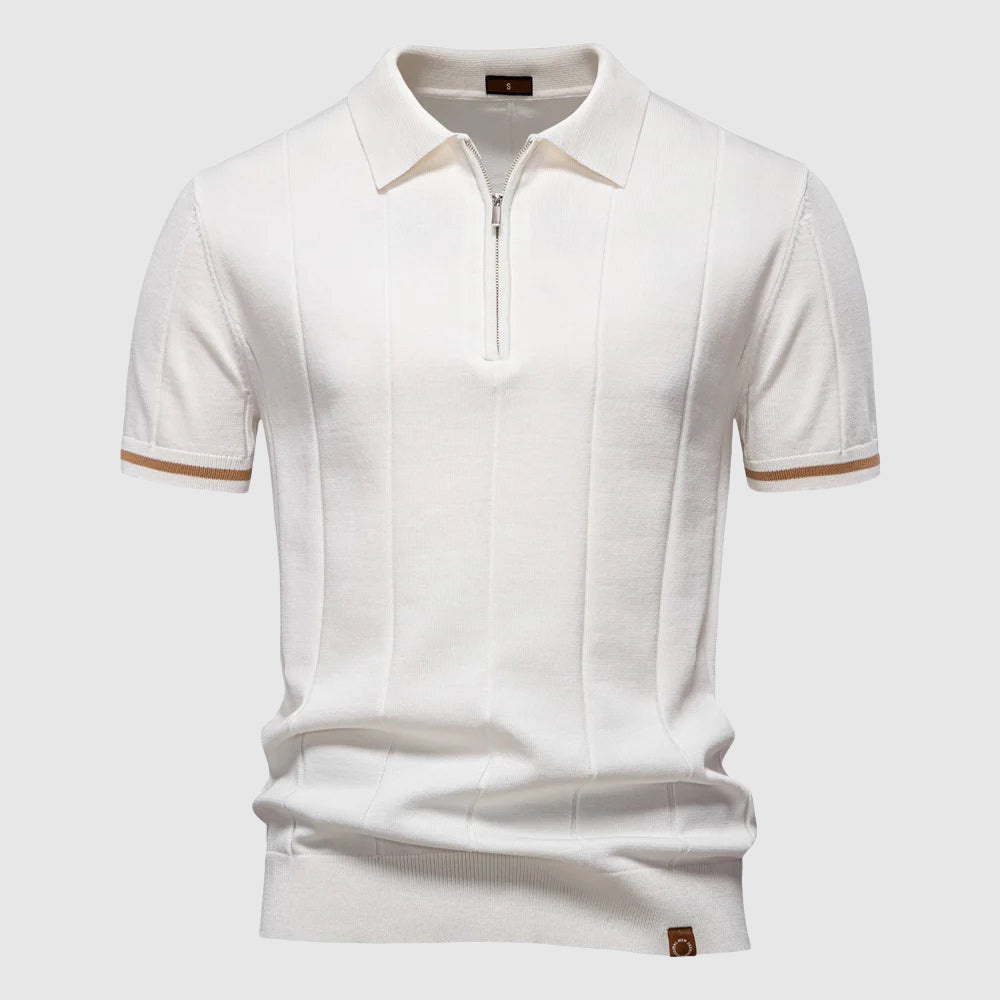 Roman | Men’s Polo Shirt featuring Zip Collar Feature