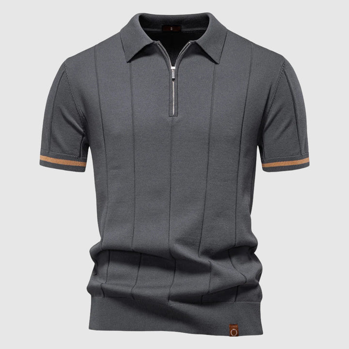 Roman | Men’s Polo Shirt featuring Zip Collar Feature