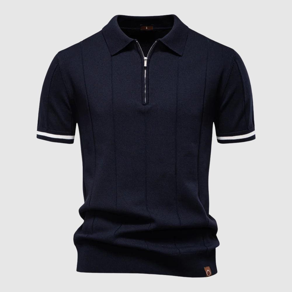 Roman | Men’s Polo Shirt featuring Zip Collar Feature