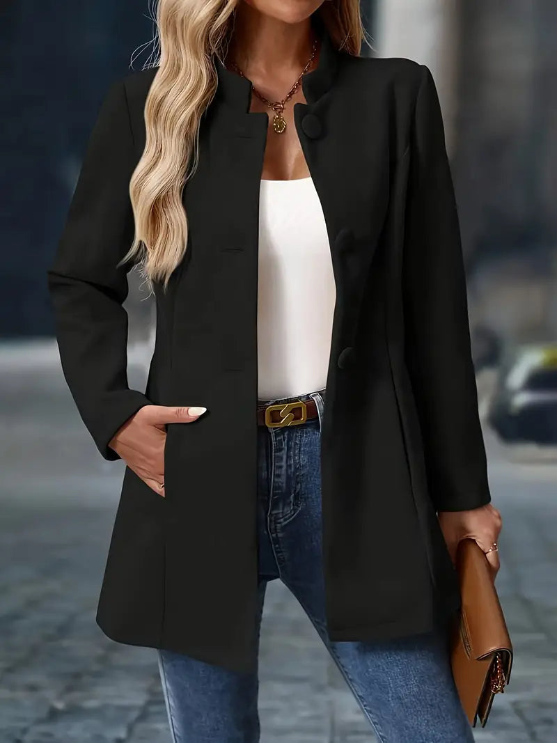 Calvara | Women’s Longline Jacket in a clean structured expression