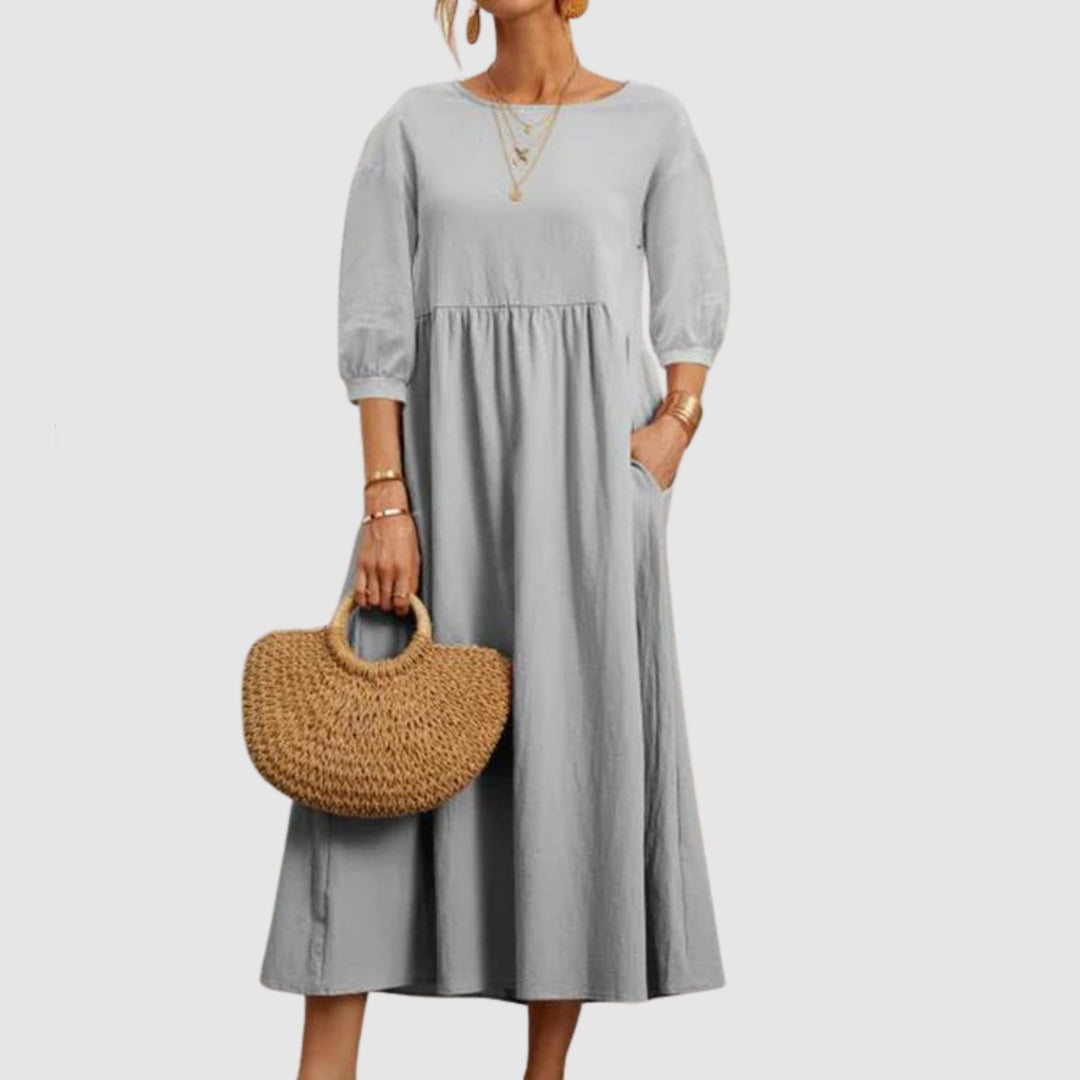 Leona | Women’s Midi Dress in an Gentle A-Line Profile
