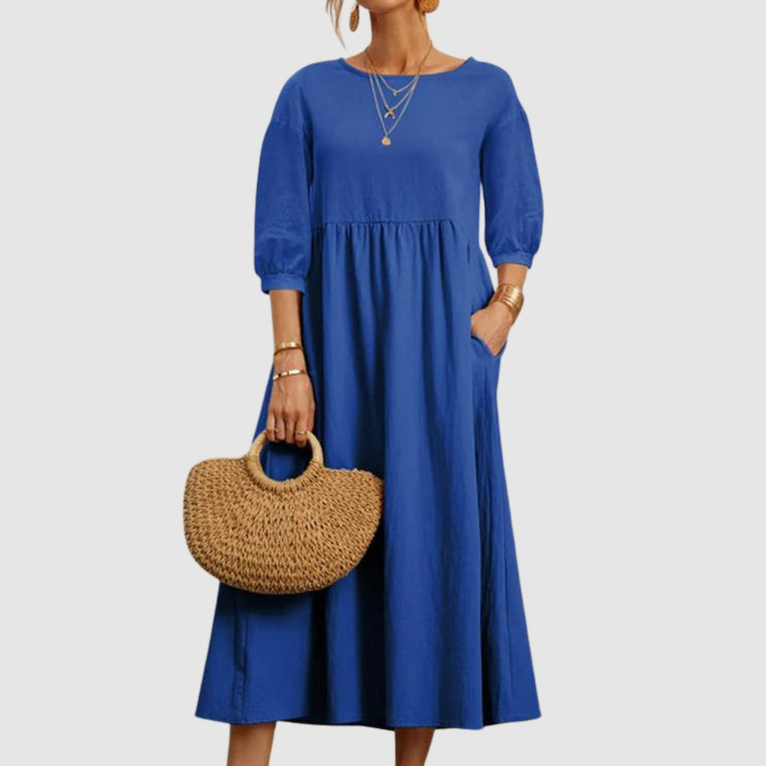 Leona | Women’s Midi Dress in an Gentle A-Line Profile