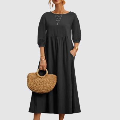 Leona | Women’s Midi Dress in an Gentle A-Line Profile