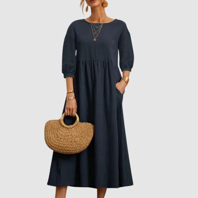 Leona | Women’s Midi Dress in an Gentle A-Line Profile
