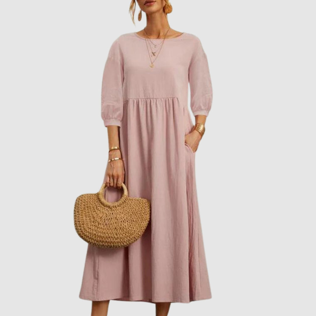 Leona | Women’s Midi Dress in an Gentle A-Line Profile