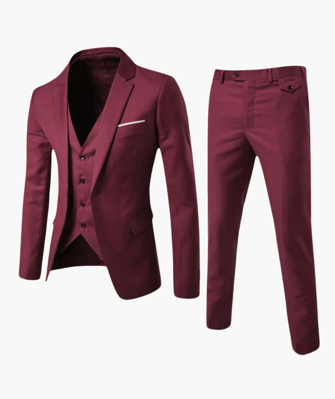 Valcero | Men’s Three-Piece Suit with tailored silhouette and sharp finish