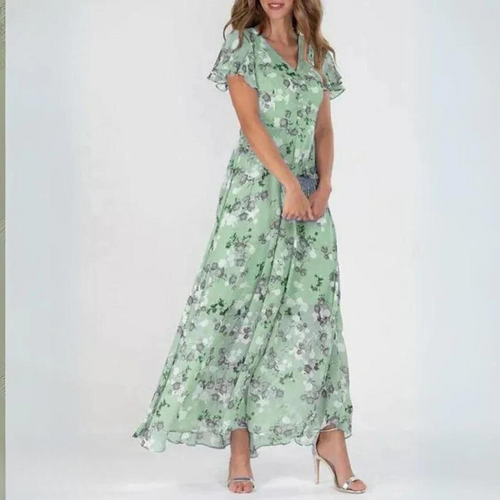 Claudia | Women’s Floral Maxi Dress in a Flowing Occasion Style