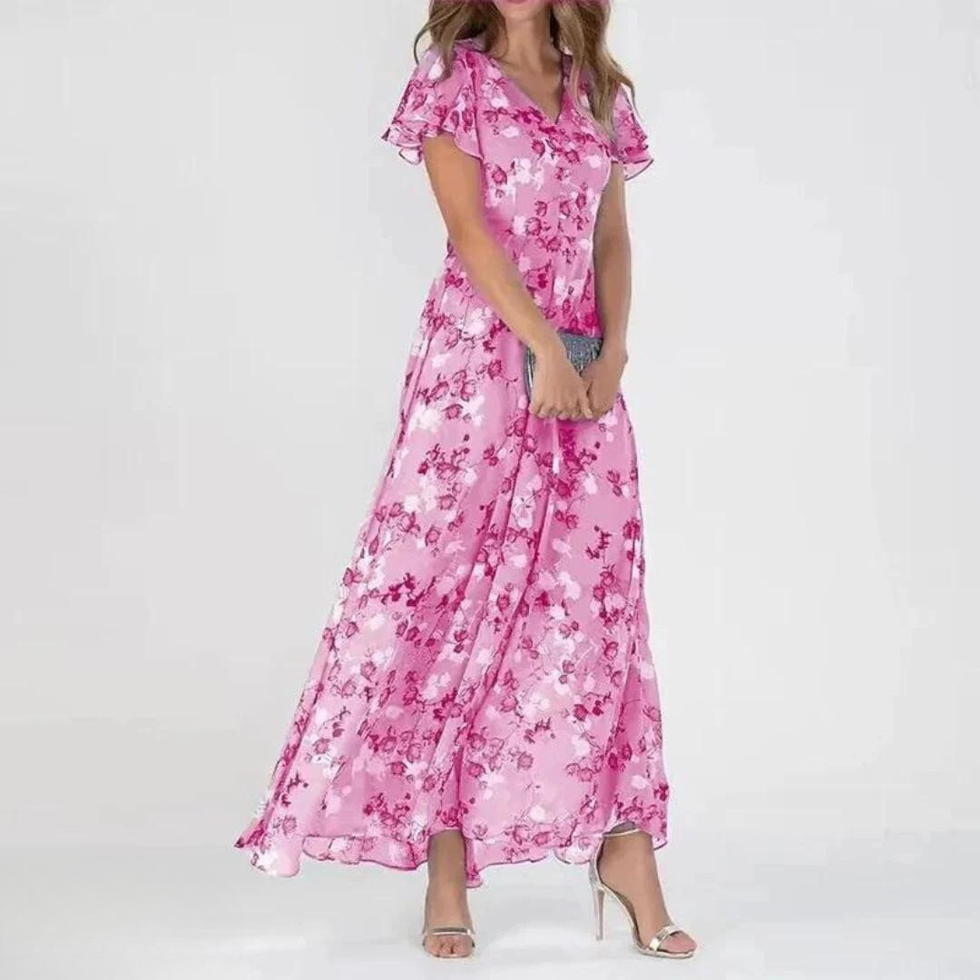 Claudia | Women’s Floral Maxi Dress in a Flowing Occasion Style