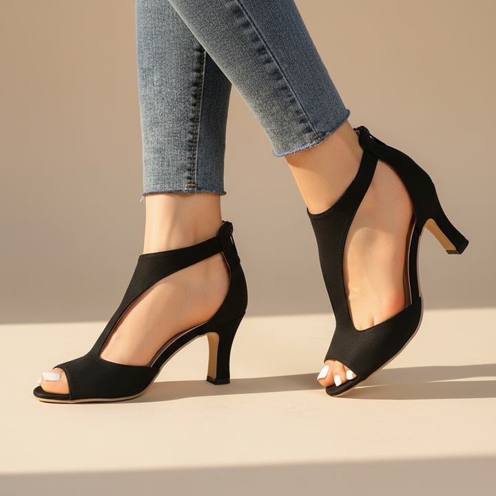 Eveline | Women’s Heeled Sandals featuring Cut-Out Sides