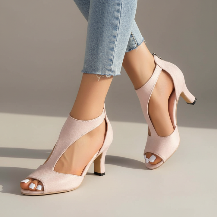 Eveline | Women’s Heeled Sandals featuring Cut-Out Sides