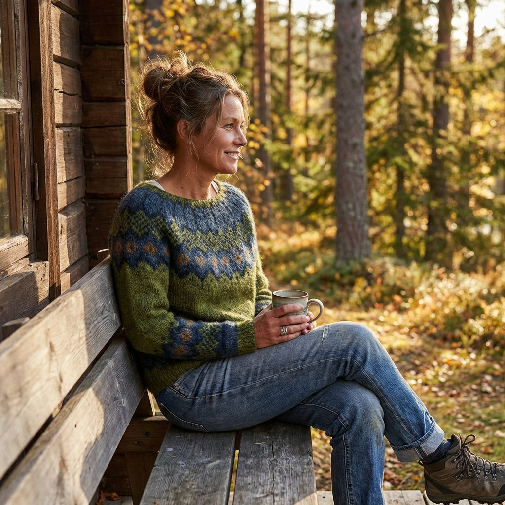 Willow | Women's Vintage Pattern Knit Jumper