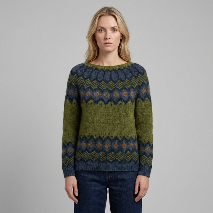Willow | Women's Vintage Pattern Knit Jumper