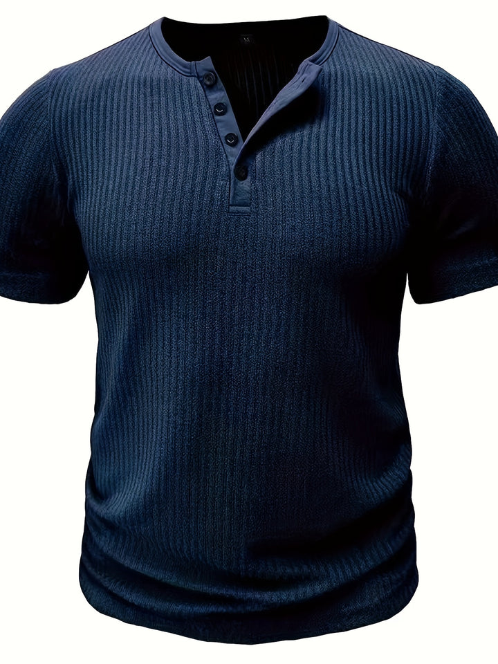 Darex | Men’s Henley T-Shirt featuring a button placket