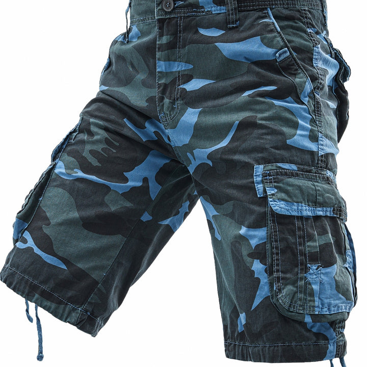 Kavron | Men’s Cargo Shorts in a bold camo visual concept