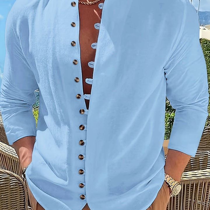 Torvain | Men’s Shirt featuring Statement Button Detail
