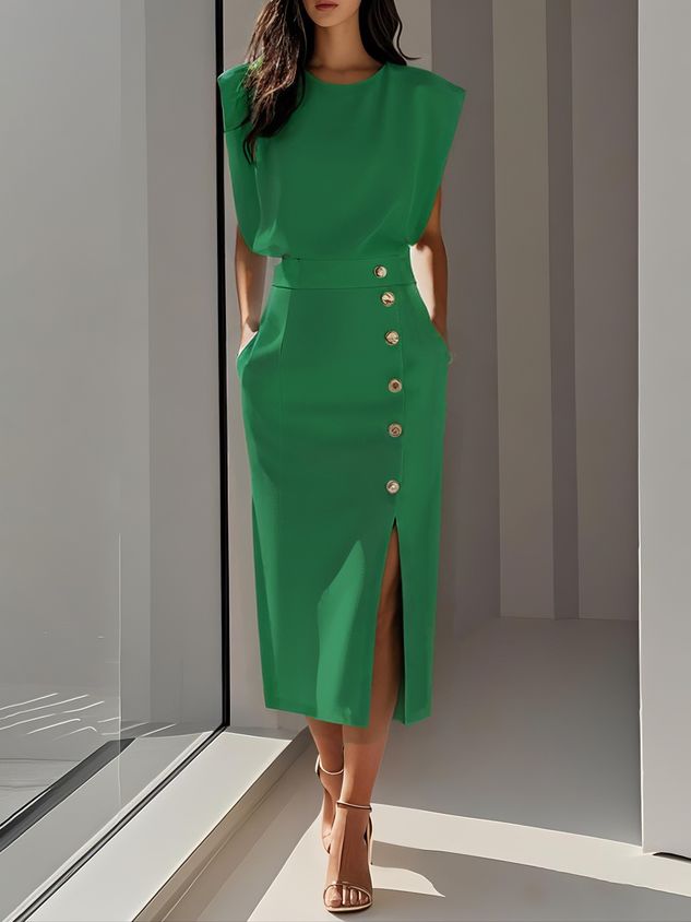 Celeste | Women’s Midi Dress in a Structured Look