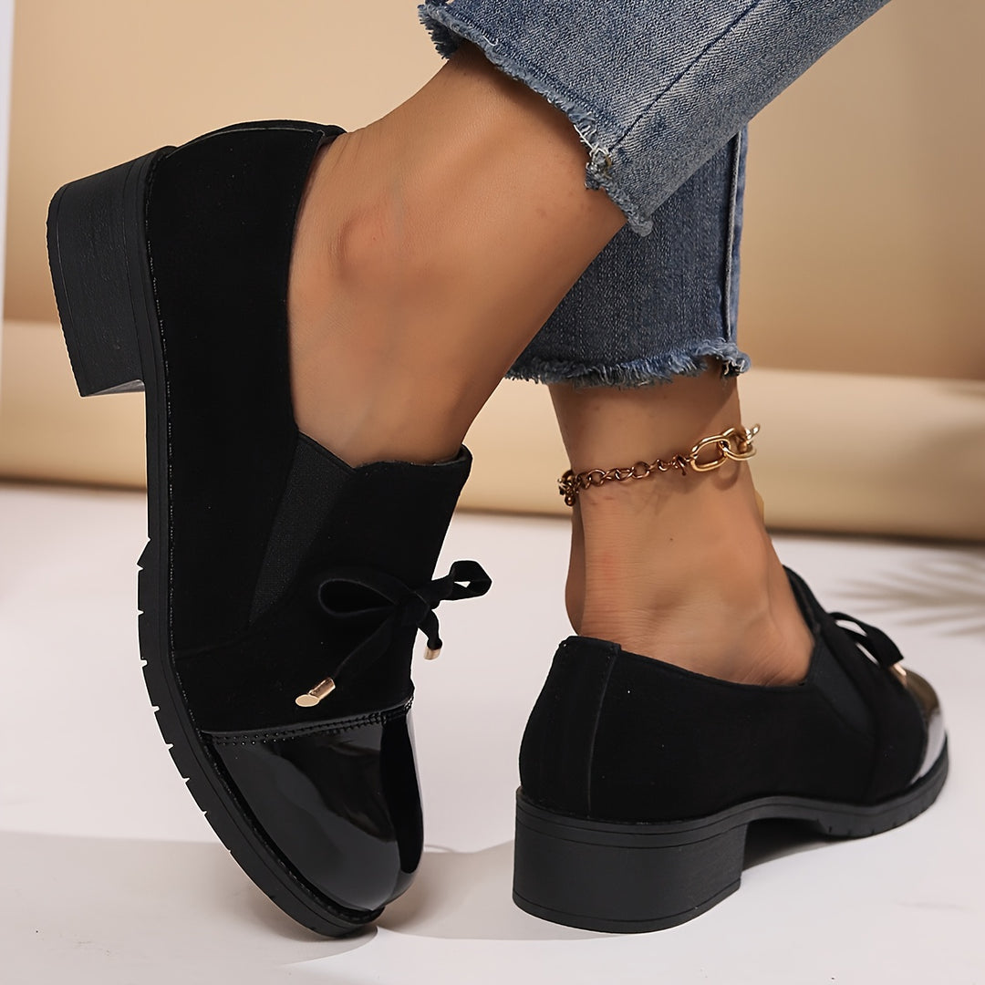 Liora | Women’s Low-Heel Loafers with Bow Detail