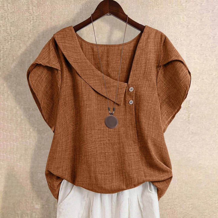 Anessa | Women’s Asymmetric Blouse with Draped Collar