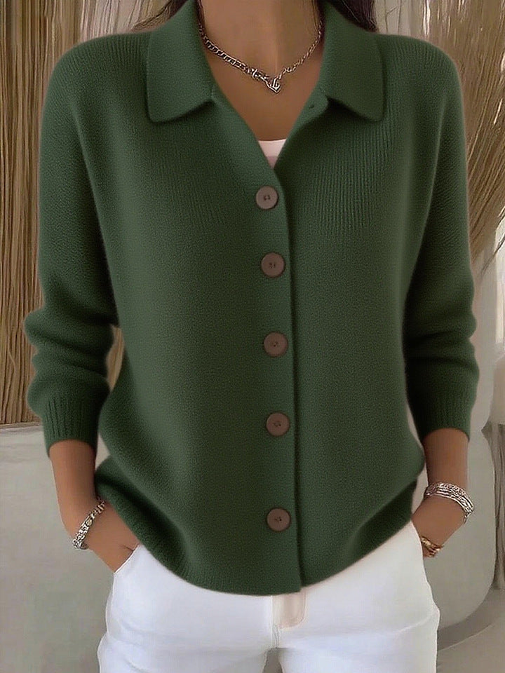 Elyndra | Women’s Closure-Front Top with tailored collar edge