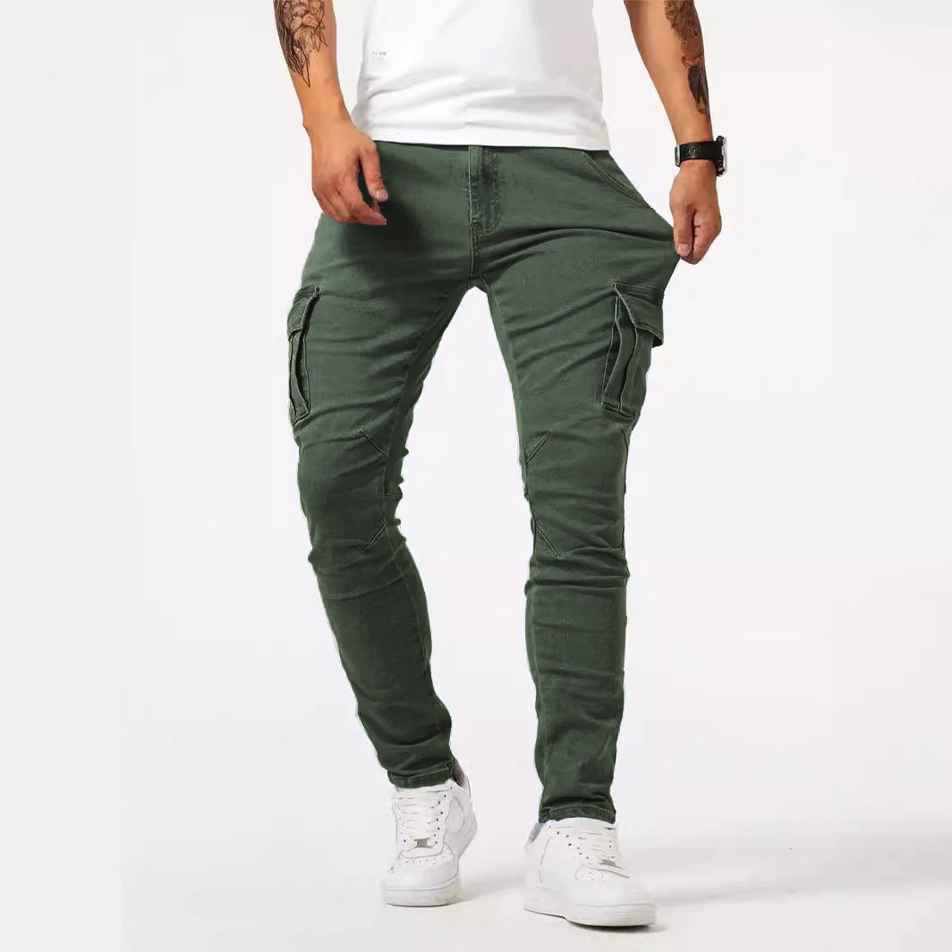 Harry | Men's Stretch Cargo Trousers With Side Pockets