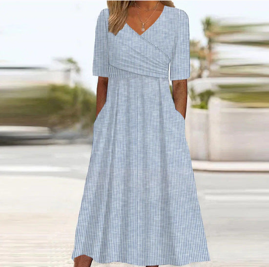 Amelie | Women’s Midi Dress featuring Ruched Waist Line