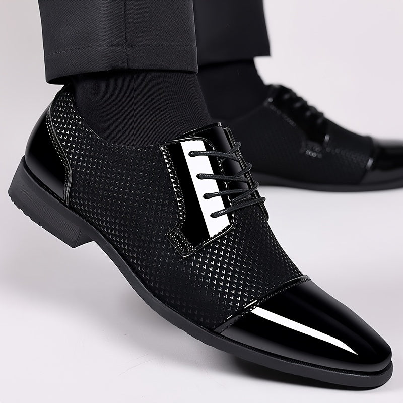 Drevano | Men’s Formal Shoes with textured upper and polished toe cap