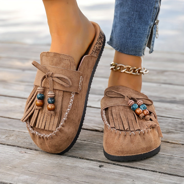 Brivana | Women’s Slip-On Loafers with Tassel Touch