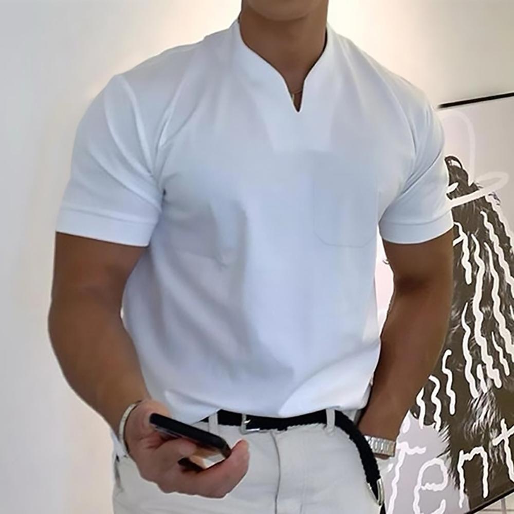 Riven | Men’s Short Sleeve Shirt with band collar