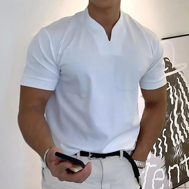 Riven | Men’s Short Sleeve Shirt with band collar