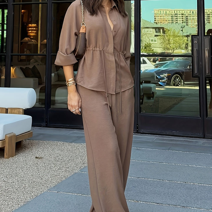 Seravyn | Women’s Two-Piece Set with relaxed top and wide-leg coordination