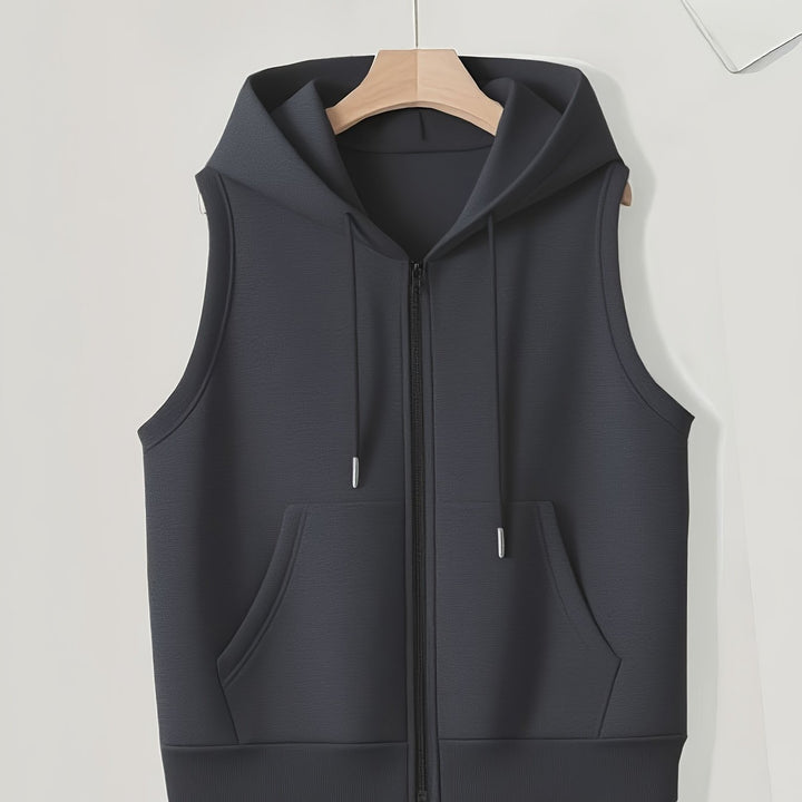 Elmara | Women’s Sleeveless Hoodie with zip-up front