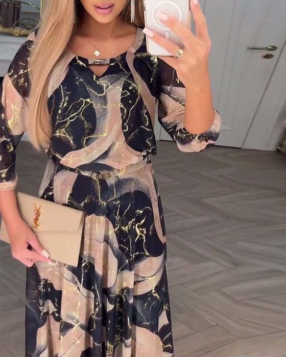 Solmira | Women’s Printed Maxi Dress with a relaxed drape