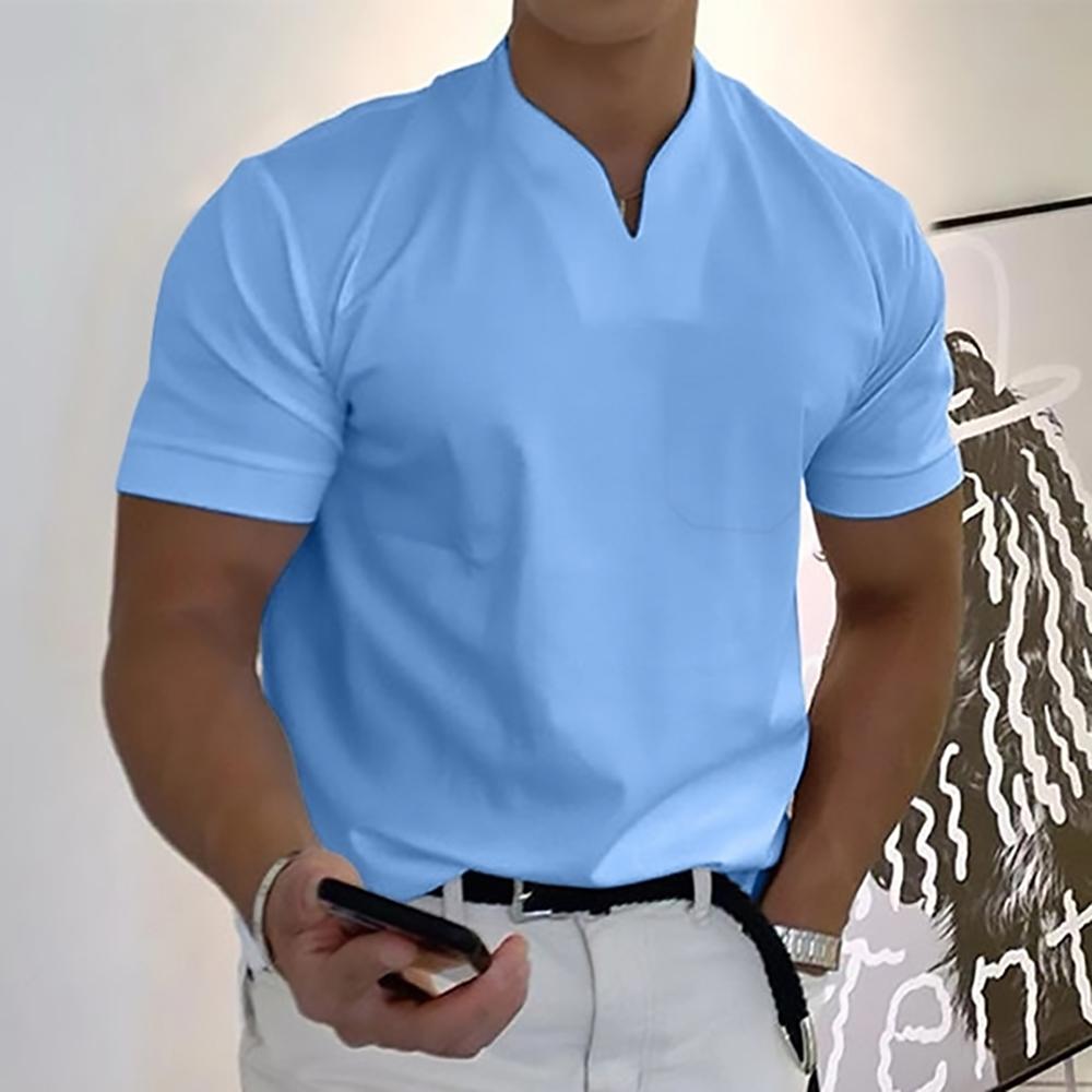Riven | Men’s Short Sleeve Shirt with band collar