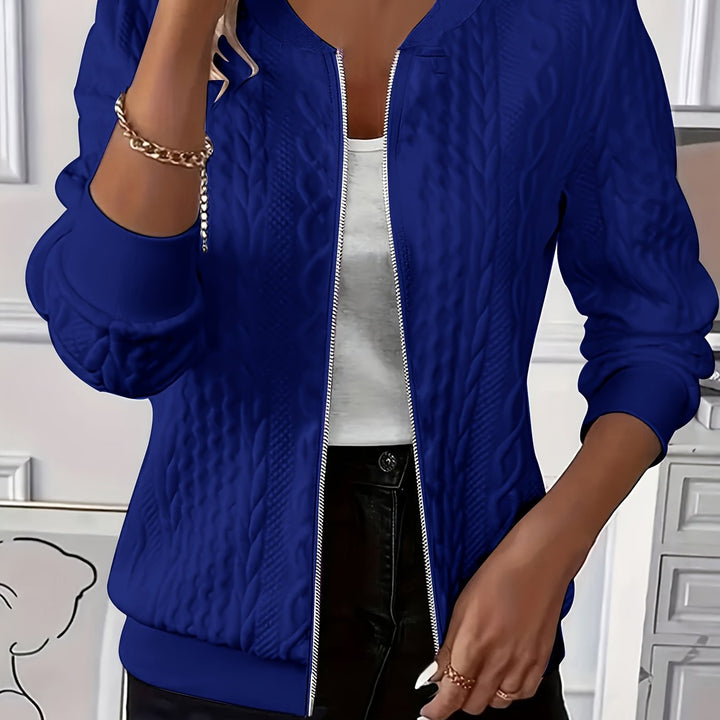 Xirella | Women’s Zip-Up Jacket with textured pattern and fitted shape