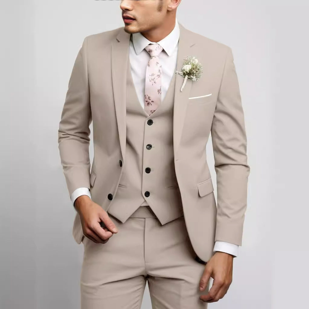 Velmoro | Men’s Three-Piece Suit with sharp formal refinement
