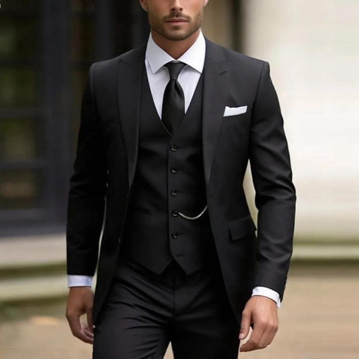 Corvane | Men’s Three-Piece Suit with classic tailored structure