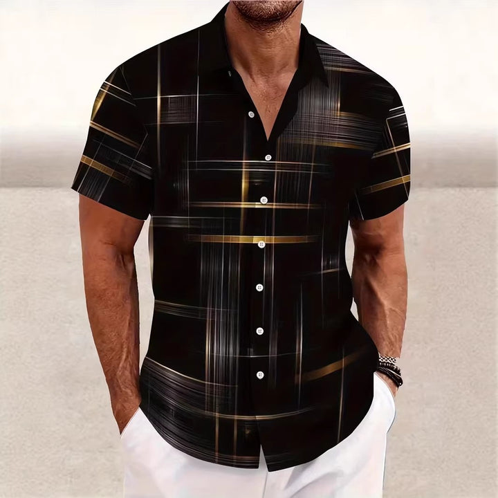 Cavro | Men’s Slim Fit Shirt featuring Micro Pattern