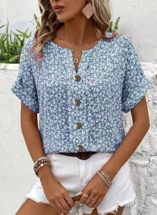 Elvara | Women’s Floral Blouse for Casual Summer Styling