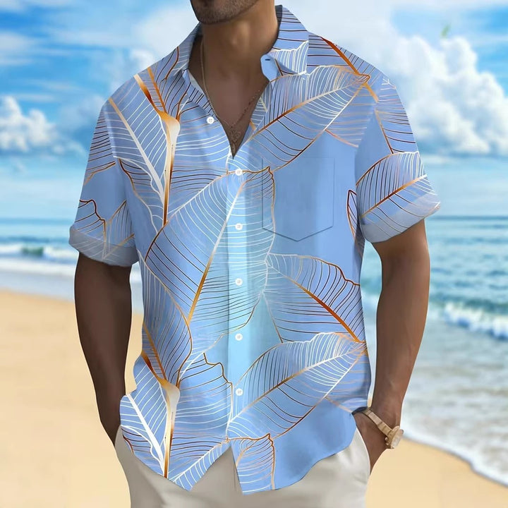 Cavro | Men’s Slim Fit Shirt featuring Micro Pattern
