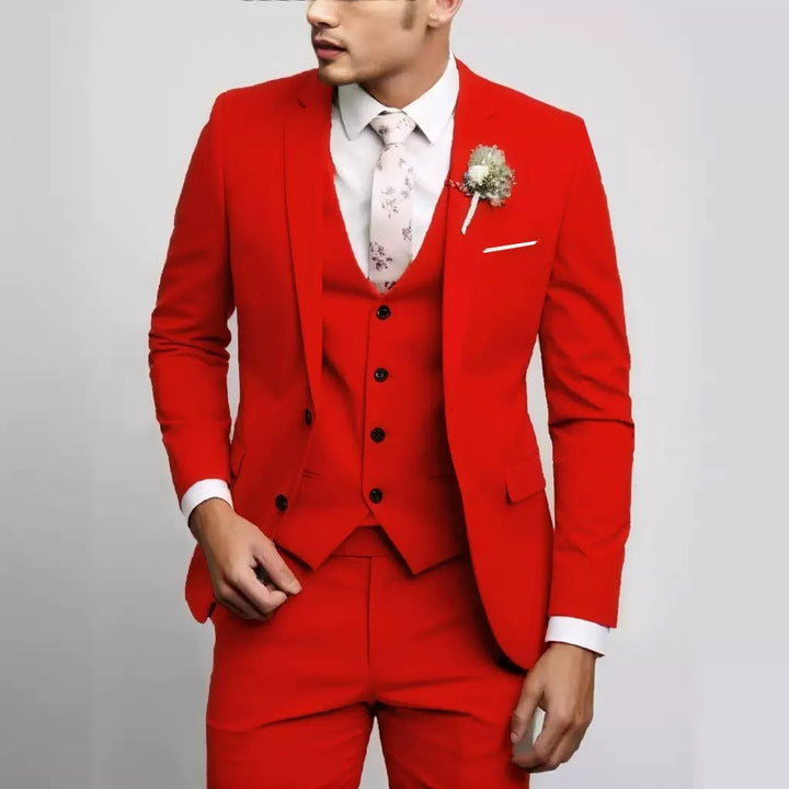 Velmoro | Men’s Three-Piece Suit with sharp formal refinement