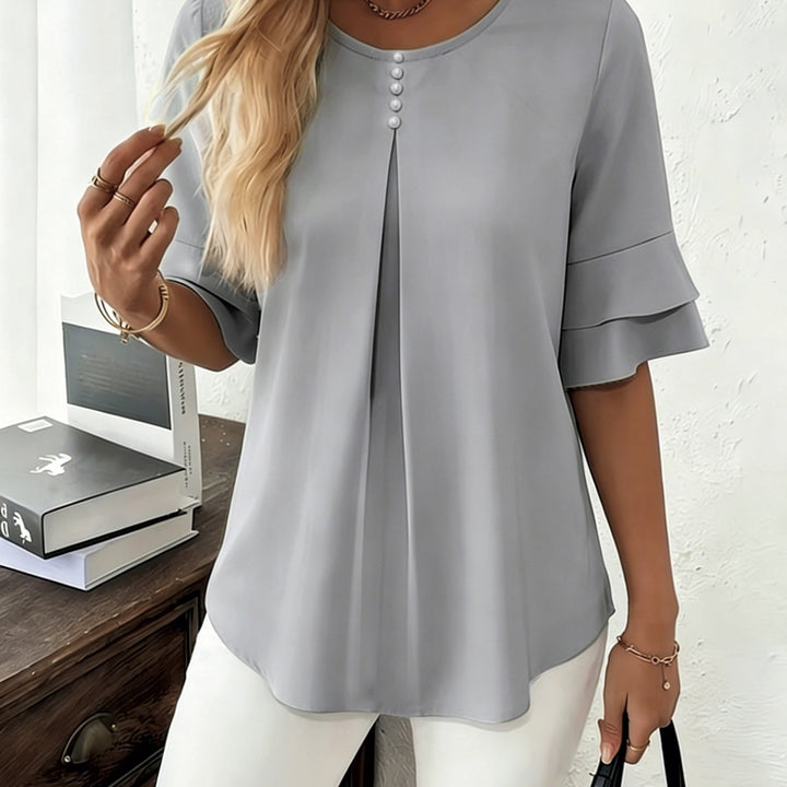 Zella | Women’s Blouse featuring Sleeve Overlay