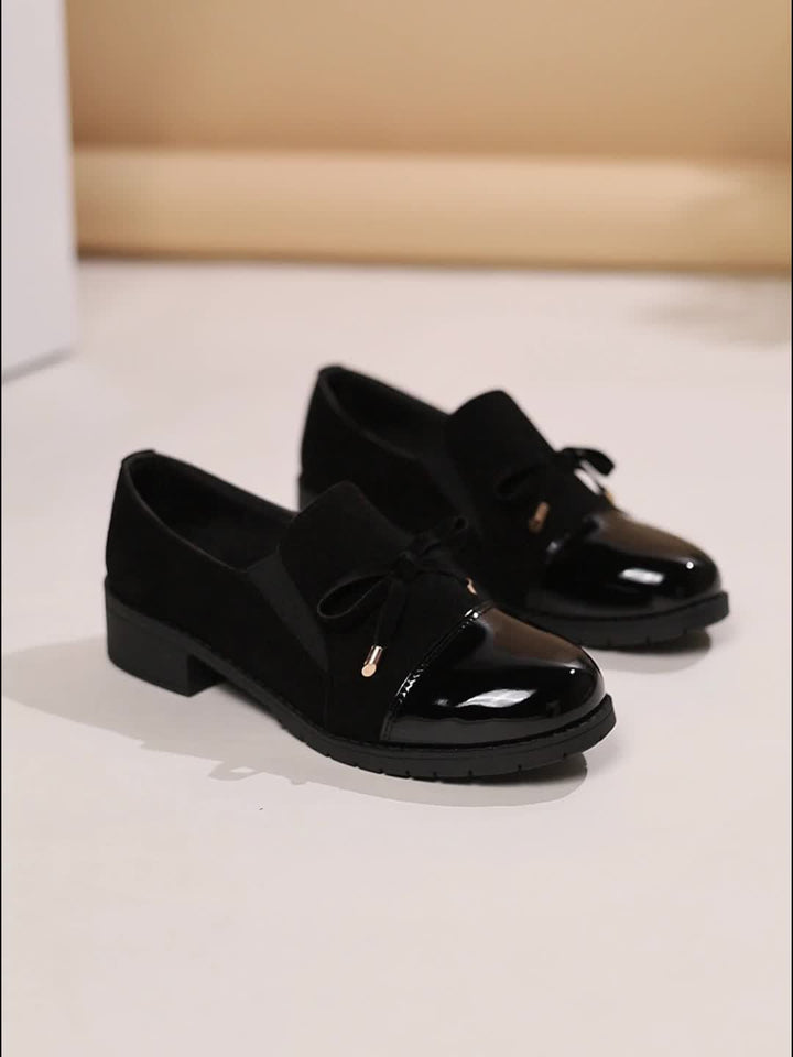 Liora | Women’s Low-Heel Loafers with Bow Detail