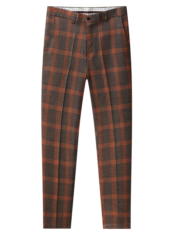 Orvex | Men’s Check Suit designed for formal and evening put on