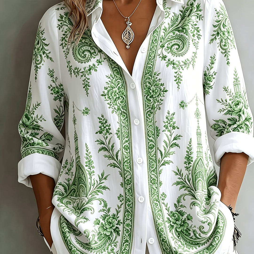 Isobel | Women’s Printed Shirt in a Relaxed Longline Shape