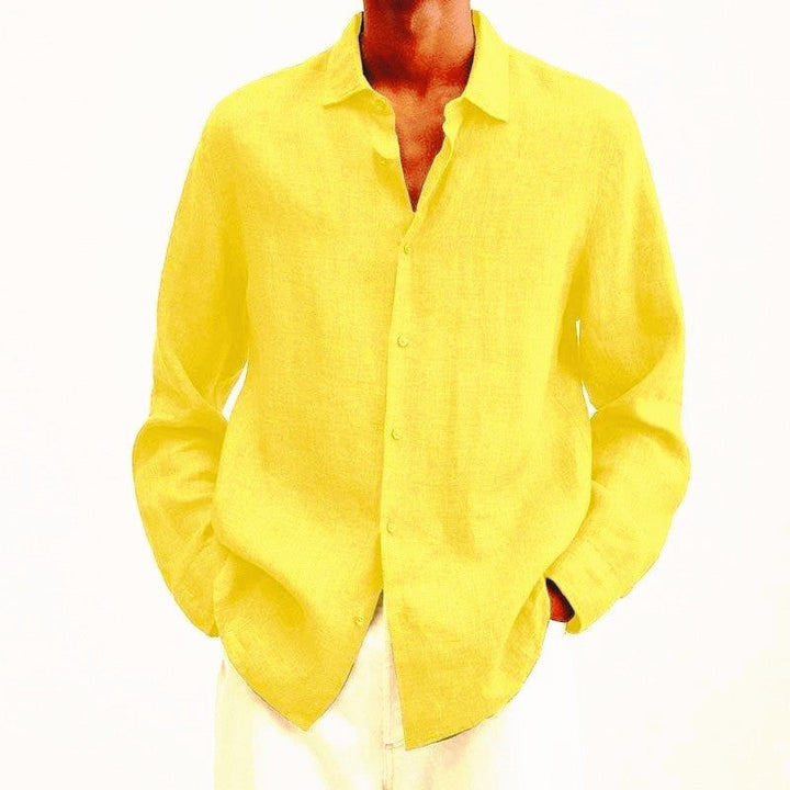 Noah | Men’s Long Sleeve Shirt with Button Front and Relaxed Fit
