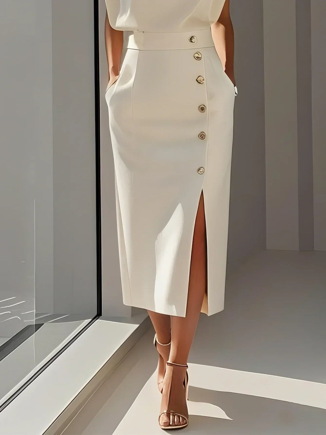Celeste | Women’s Midi Dress in a Structured Look