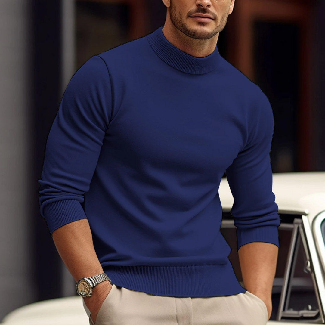 Zeravon | Men’s High Neck Sweater with fitted silhouette