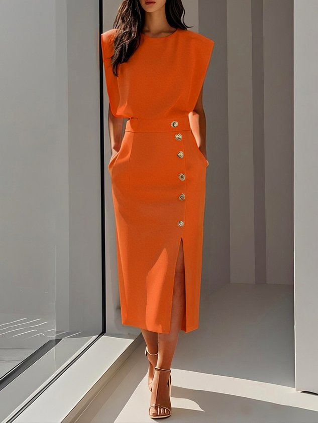 Celeste | Women’s Midi Dress in a Structured Look